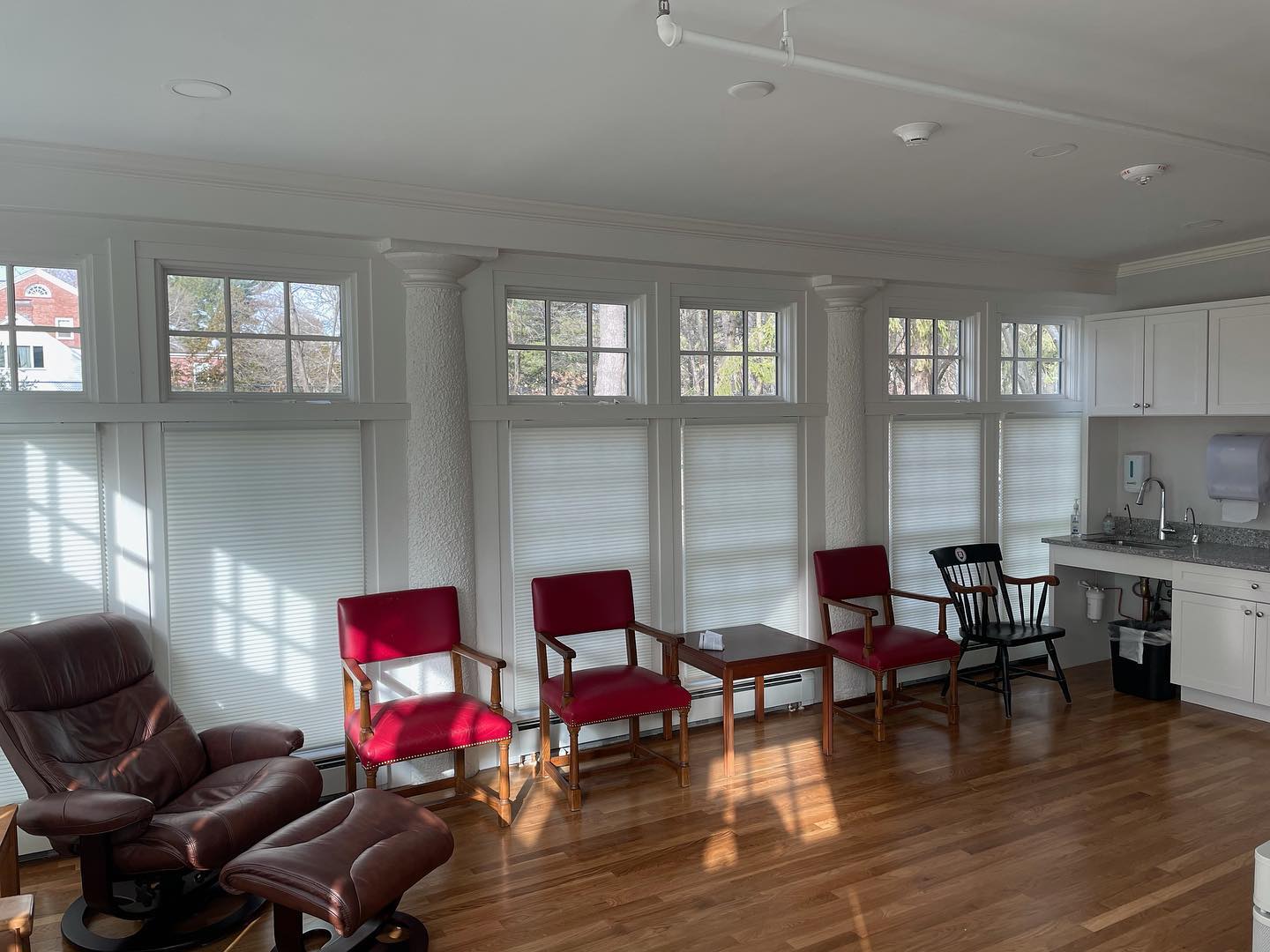 Top-down cellular shades installed by Melmar in a sunroom